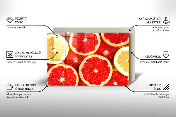 Tocător de bucătărie Felii de grapefruit