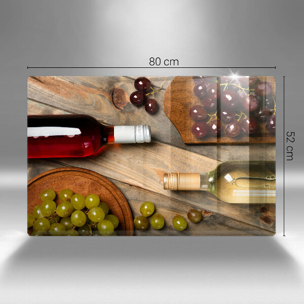 Tocător de bucătărie Sticle de vin și struguri