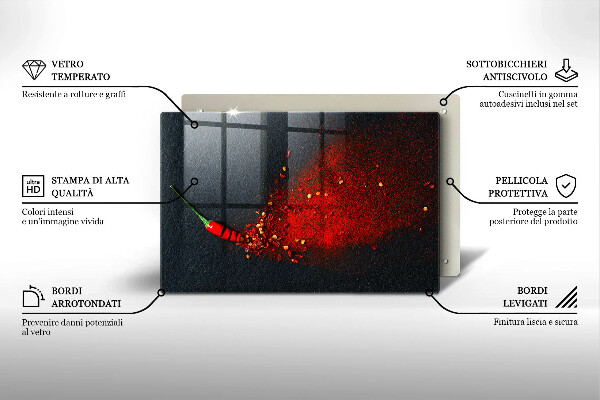 Tocător de bucătărie Ardei iute