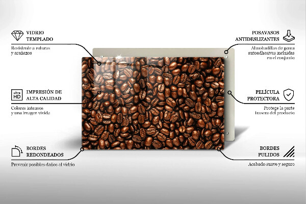 Tocător sticlă Boabe de cafea