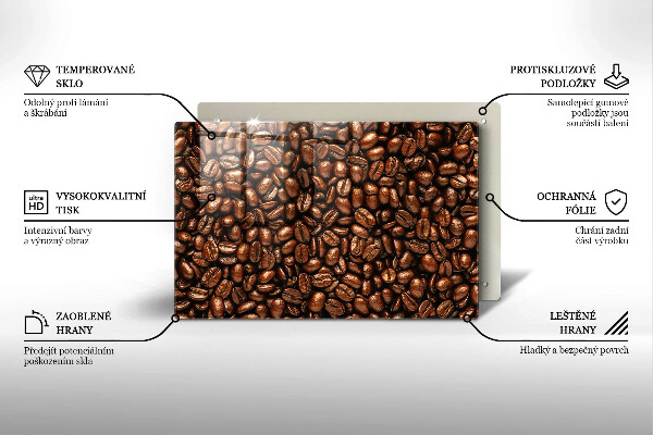 Tocător sticlă Boabe de cafea