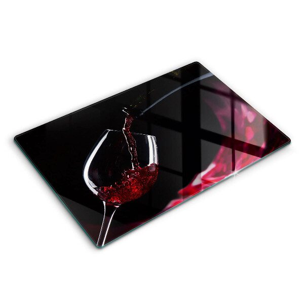 Tocător de bucătărie Un pahar de vin roșu