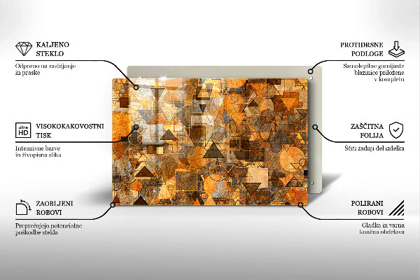 Tocător de bucătărie Model fără sudură de figuri geometrice