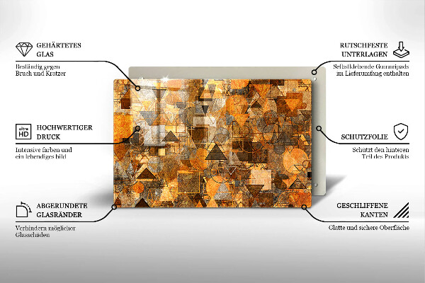 Tocător de bucătărie Model fără sudură de figuri geometrice