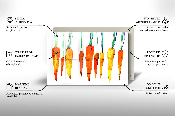 Tocător de bucătărie Ilustrație de morcov