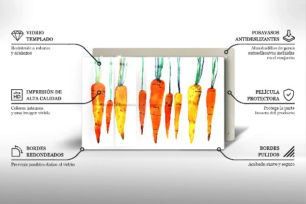 Tocător de bucătărie Ilustrație de morcov