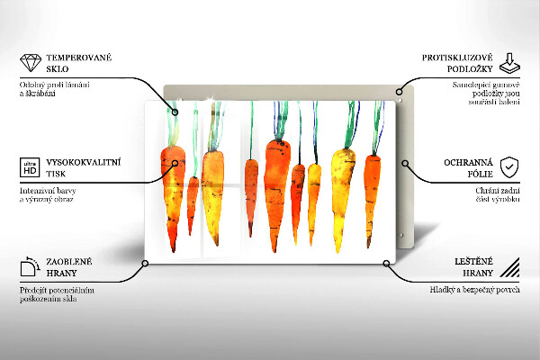 Tocător de bucătărie Ilustrație de morcov