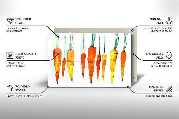 Tocător de bucătărie Ilustrație de morcov