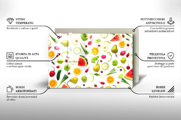 Tocător de bucătărie Model de fructe și legume