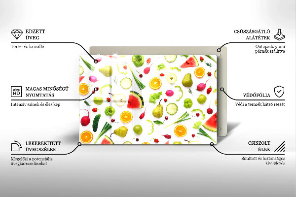 Tocător de bucătărie Model de fructe și legume