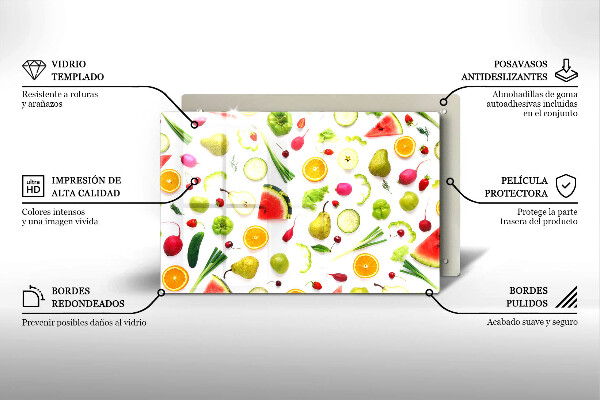 Tocător de bucătărie Model de fructe și legume