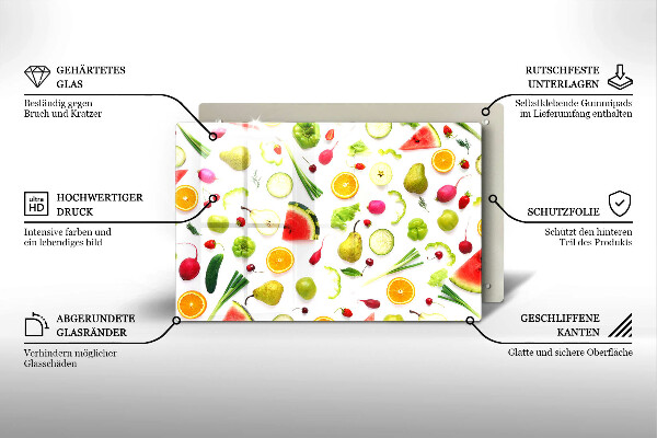 Tocător de bucătărie Model de fructe și legume