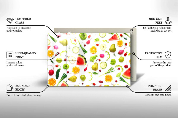 Tocător de bucătărie Model de fructe și legume