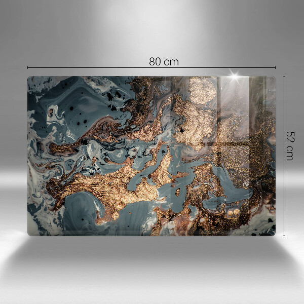 Tocător sticlă Structură de rocă aurie