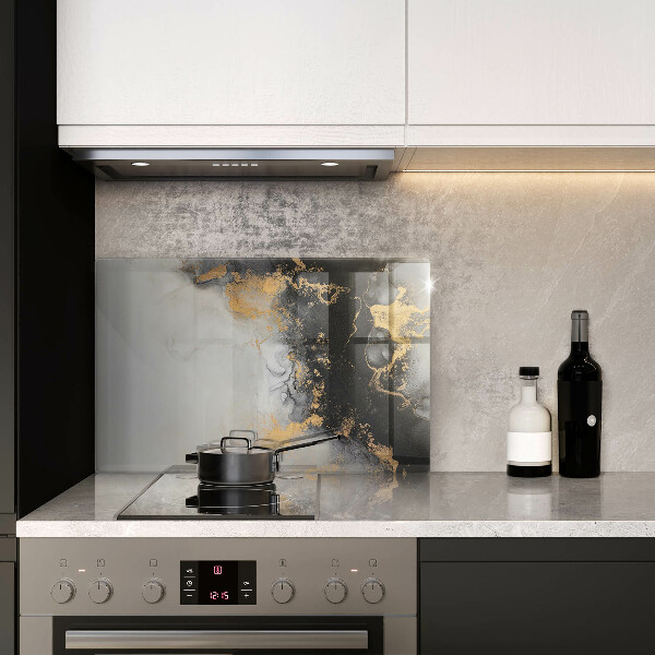 Tocător sticlă Abstracție cu aur