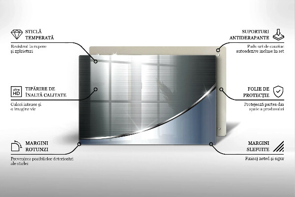 Tocător de bucătărie Model de abstractizare din metal