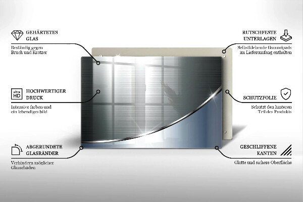 Tocător de bucătărie Model de abstractizare din metal