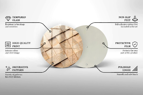 Tocător de bucătărie Pătrate de lemn