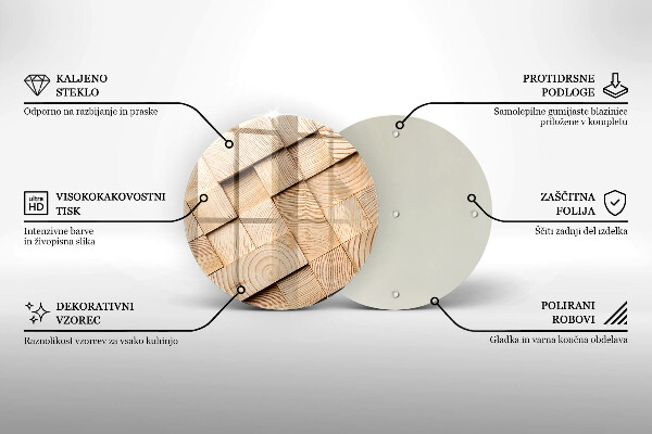 Tocător de bucătărie Pătrate de lemn