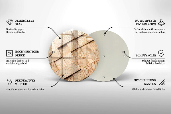 Tocător de bucătărie Pătrate de lemn