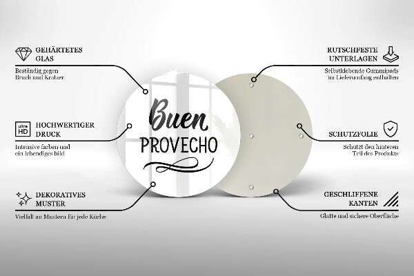 Tocător de bucătărie Buen provecho