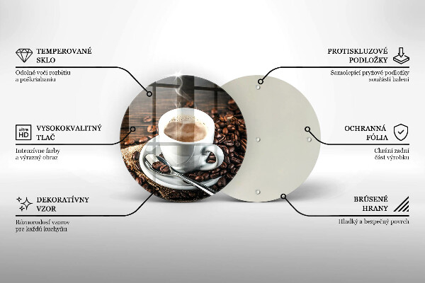 Tocător de bucătărie ceașcă și boabe de cafea