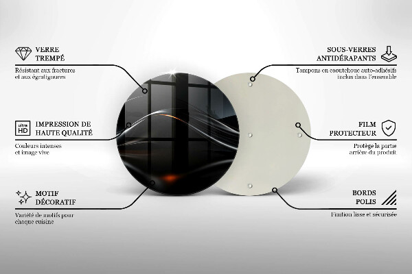 Tocător din sticlă Design 3D abstract