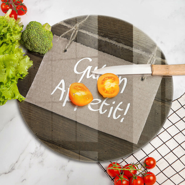 Tocător de bucătărie Inscripție Guten Apetit pe scânduri