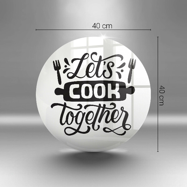 Tocător de bucătărie Inscripția Let's cook together
