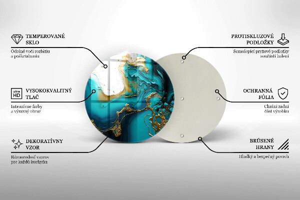 Tocător de bucătărie Abstracție turcoaz