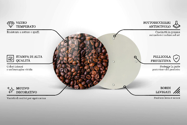 Tocător de bucătărie Boabe de cafea