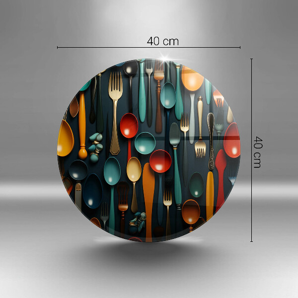 Tocător de bucătărie Linguri și furculițe colorate