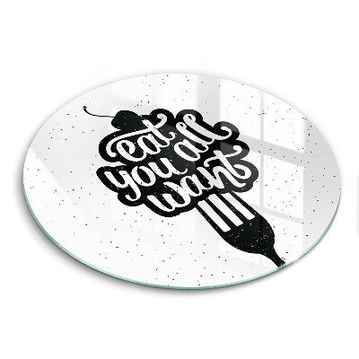 Tocător de bucătărie Inscripția Eat all you want