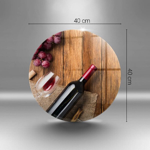 Tocător de bucătărie O sticlă de vin roșu