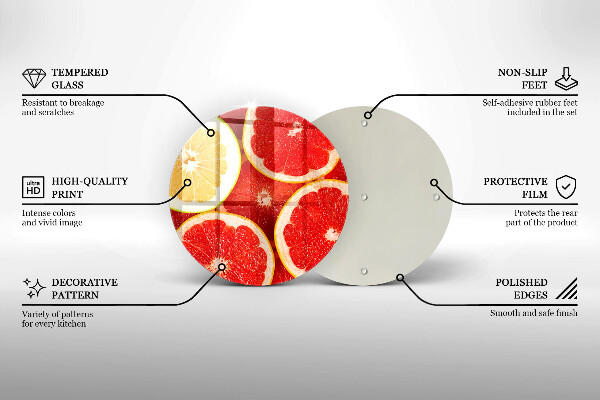 Tocător de bucătărie Felii de grapefruit