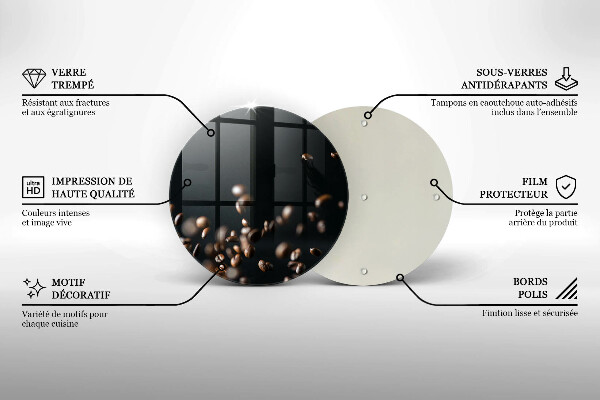 Tocător de bucătărie Căderea boabelor de cafea