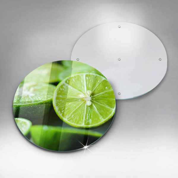 Tocător din sticlă Lime citrice