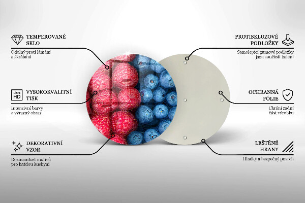 Tocător de bucătărie Fructe de zmeură și afine