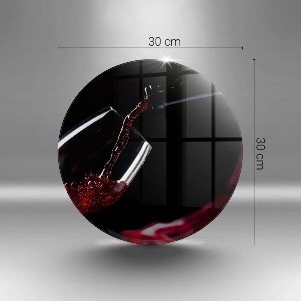 Tocător de bucătărie Un pahar de vin roșu