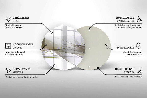 Tocător de bucătărie Design cu linii abstracte