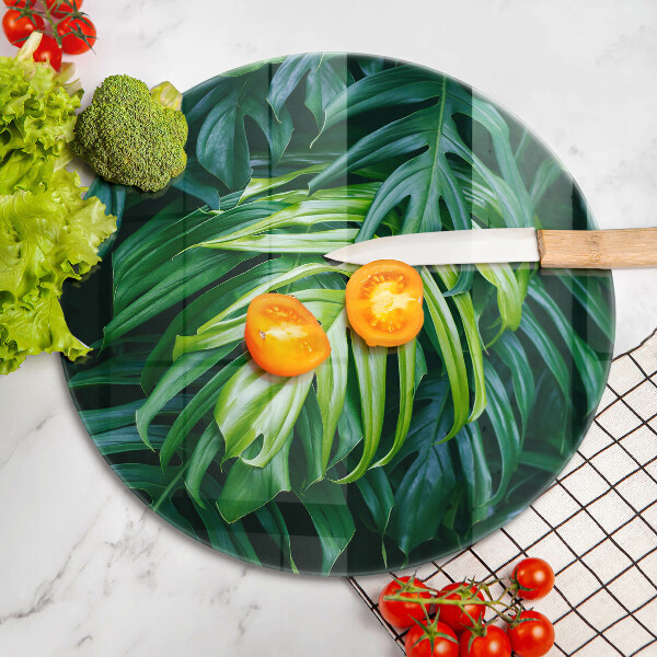 Tocător de bucătărie Frunze de monstera sălbatică