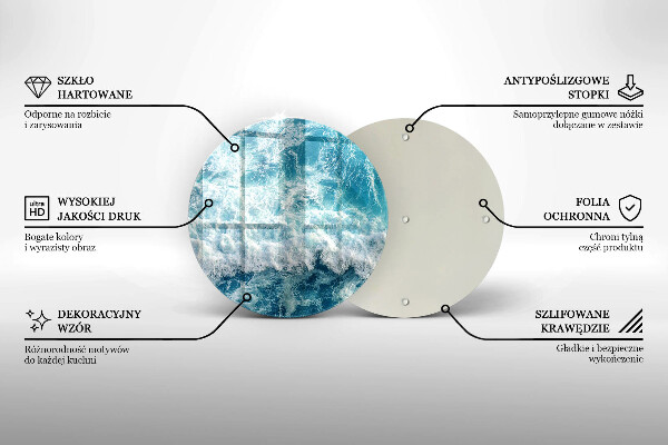 Tocător de bucătărie Valuri de apă de mare