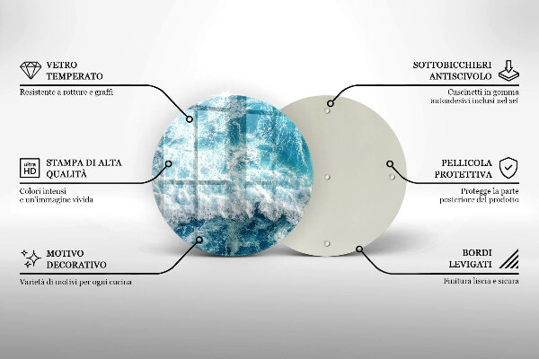 Tocător de bucătărie Valuri de apă de mare