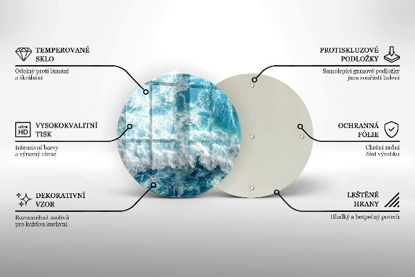 Tocător de bucătărie Valuri de apă de mare