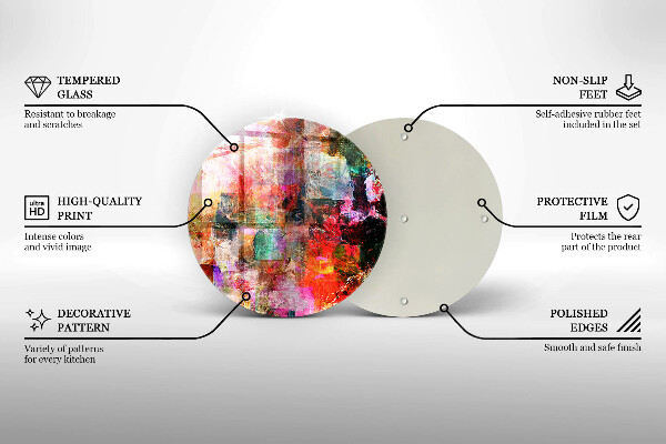 Tocător de bucătărie Abstracția vopselei