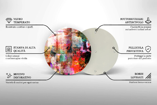 Tocător de bucătărie Abstracția vopselei