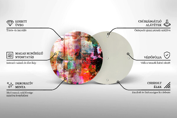 Tocător de bucătărie Abstracția vopselei