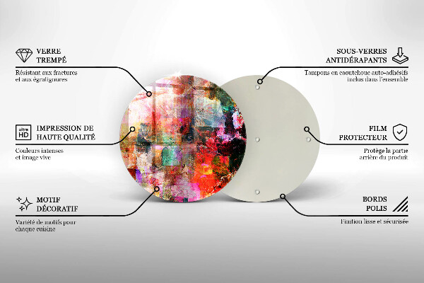 Tocător de bucătărie Abstracția vopselei