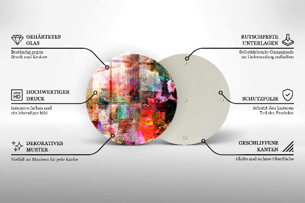 Tocător de bucătărie Abstracția vopselei