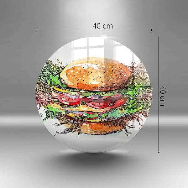 Tocător de bucătărie Desen de hamburger